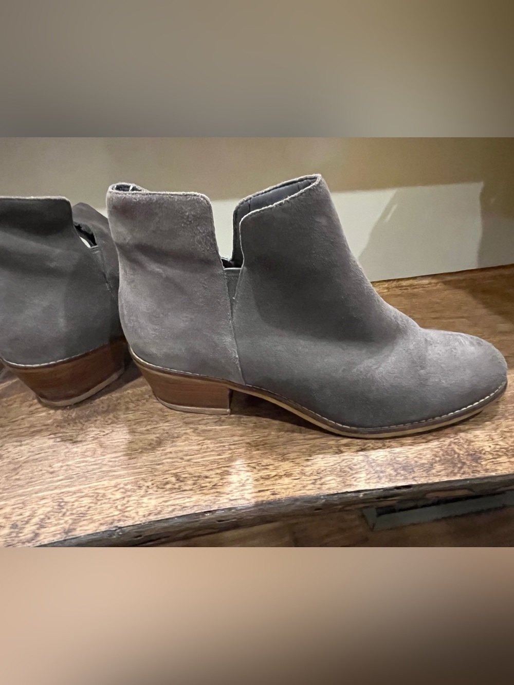 Cole Haan Charcoal Suede Ankle Booties